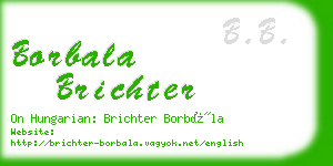 borbala brichter business card